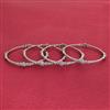 Cz Delicate Bangles With Rhodium Plating