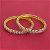 Cz Classic Bangles With 2 Tone Plating