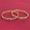 Cubic Zirconia Classic Bangles With 2 Tone Plating