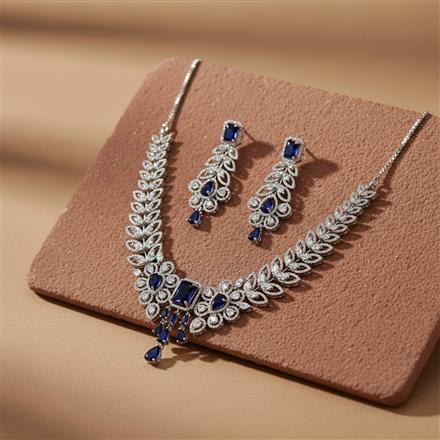 Cubic Zirconia Classic Necklace With Rhodium Plating