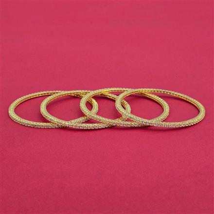 Cubic Zirconia Delicate Bangles With Gold Plating