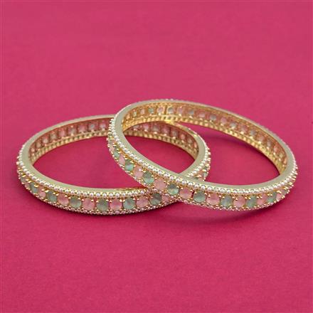 Cubic Zirconia Classic Bangles With Gold Plating