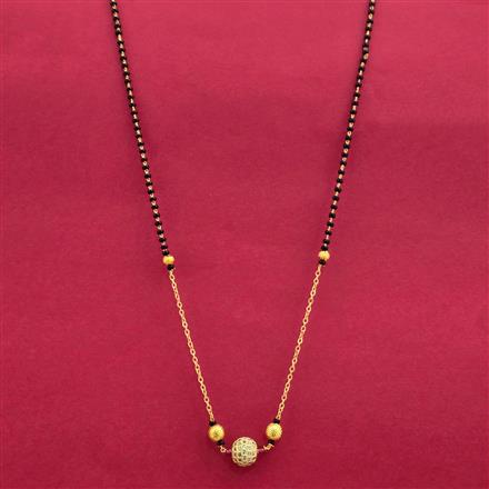 Cubic Zirconia Dokiya Mangalsutra With Gold Plating