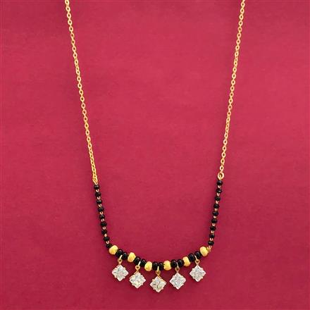 Cubic Zirconia Dokiya Mangalsutra With 2 Tone Plating