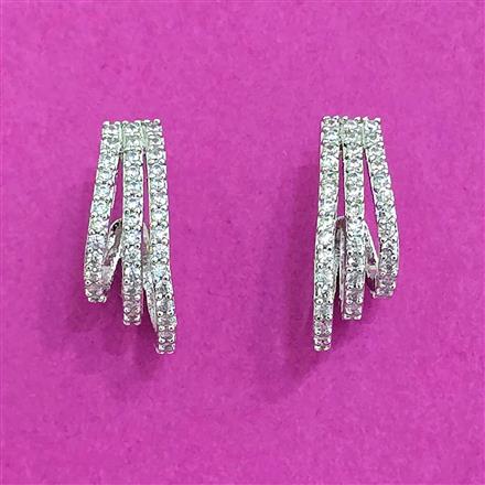 Cubic Zirconia Bali With 2 Tone Rhodium Plating