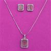Cubic Zirconia Classic Pendant Set With Rhodium Plating