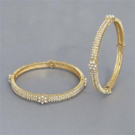 Cz Classic Bangles With Gold Plating