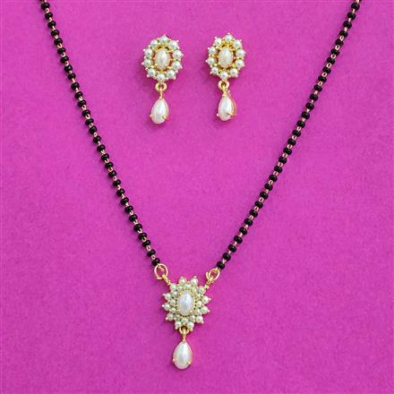 Cz Delicate Mangalsutra With Gold Plating