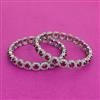 Cubic Zirconia Classic Bangles With Rhodium Plating