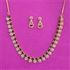 Cz South Indian Necklace With Gold Plating