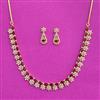Cz South Indian Necklace With Gold Plating