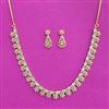 Cz South Indian Necklace With Gold Plating