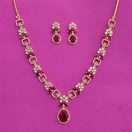 Cz Classic Necklace With Gold Plating