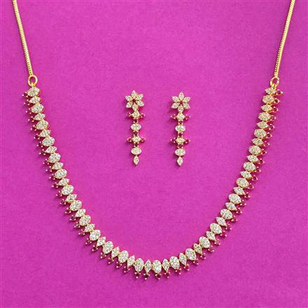 Cz Delicate Necklace With Gold Plating