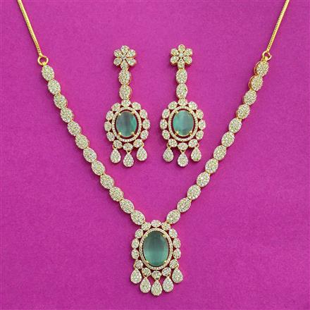 Cz Classic Necklace With Gold Plating