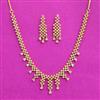 Cz South Indian Necklace With Gold Plating
