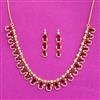 Cz South Indian Necklace With Gold Plating
