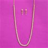 Cz Long Necklace With Gold Plating
