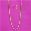 Cz Long Necklace With Gold Plating