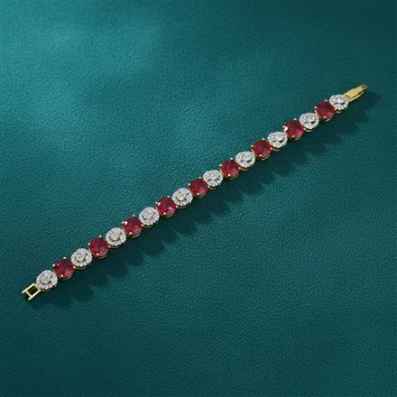 Cz Classic Bracelet With 2 Tone Plating