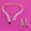 Cz Classic Necklace With 2 Tone Plating