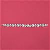 American Diamond Moti Bracelet With Rhodium 2 Tone Plating