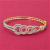 American Diamond Openable Kada With Rhodium 2 Tone Plating