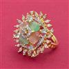 American Diamond Adjustable Ring With 2 Tone Plating