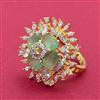 American Diamond Adjustable Ring With 2 Tone Plating