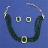 American Diamond Choker Necklace with 2 Tone Plating