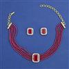 American Diamond Choker Necklace with 2 Tone Plating