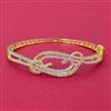 American Diamond Openable Kada With Rhodium 2 Tone Plating