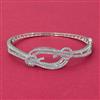 American Diamond Openable Kada With Rhodium 2 Tone Plating