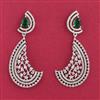 American Diamond Classic Earring With Rhodium Plating