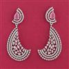 American Diamond Classic Earring With Rhodium Plating