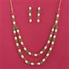 American Diamond Classic Necklace Set With Gold Plating