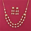 American Diamond Classic Necklace Set With Gold Plating