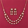 American Diamond Classic Necklace Set With Gold Plating