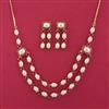 American Diamond Classic Necklace Set With Gold Plating