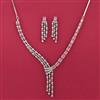 American Diamond Classic Necklace Set With Rhodium Plating