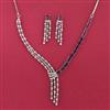 American Diamond Classic Necklace Set With Rhodium Plating