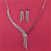 American Diamond Classic Necklace Set With Rhodium Plating