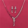 American Diamond Classic Necklace Set With Rhodium Plating