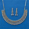 Cz Classic Necklace With 2 Tone Rhodium Plating