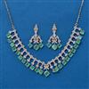 Cz Classic Necklace With Rhodium Plating