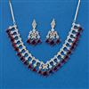 Cz Classic Necklace With Rhodium Plating