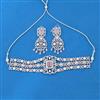 Cubic Zirconia Choker Necklace Set With Mehndi Plating