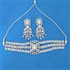Cubic Zirconia Choker Necklace Set With Mehndi Plating