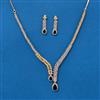 Cz Classic Necklace With 2 Tone Plating