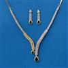 Cz Classic Necklace With 2 Tone Plating